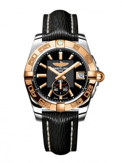 Fake Breitling Galactic 36 Automatic Stainless Steel / Rose Gold / Volcano Black / Sahara (C3733012/BA54/213X/A16BA.1) Watch - Click Image to Close