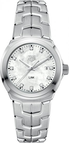 Swiss Replica Tag Heuer Link Mother of Pearl Diamond Dial Ladies Watch - Click Image to Close