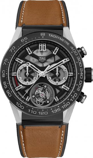 Swiss Replica Tag Heuer Carrera Tourbillon Chronograph Automatic Mens Watch - Click Image to Close