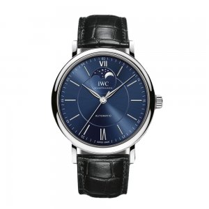 Copy IWC Portofino Automatic Moon Phase Blue Dial Men's IW459402 Watch