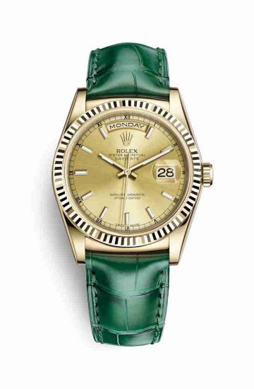 Swiss Replica Rolex Day-Date 36 118138 Champagne Dial Watch - Click Image to Close