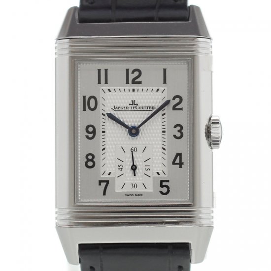 Swiss Replica Jaeger LeCoultre Reverso Classic Duoface Mens Hand Wound Watch - Click Image to Close