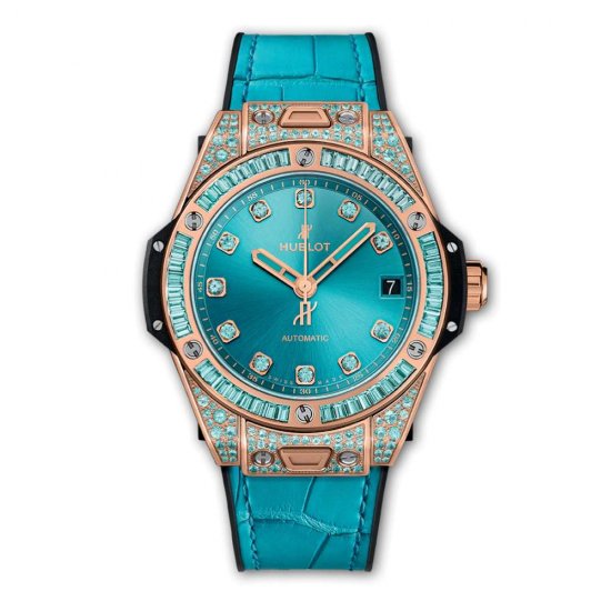 Copy Hublot Big Bang One Click King Gold Paraiba - Click Image to Close