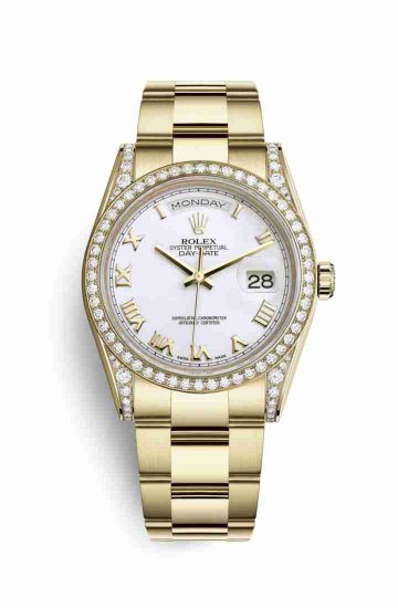 Swiss Replica Rolex Day-Date 36 118388 White Dial Watch - Click Image to Close