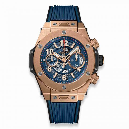 Swiss Replica Hublot Big Bang Unico King Gold Blue 45mm 411.OX.5189.RX - Click Image to Close