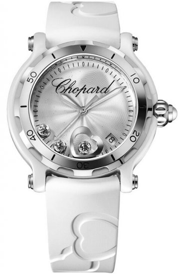 Chopard Happy Sport Ceramic 36mm Ladies Watch 288507-9032 - Click Image to Close