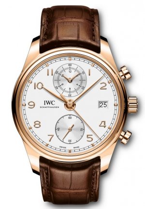 Swiss Replica IWC Portugieser Silver Dial Automatic Mens Chronograph IW390301 Watch