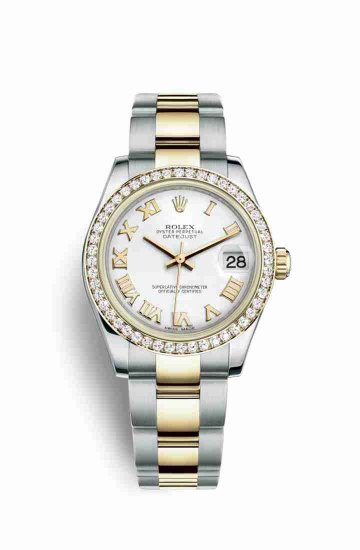 Swiss Replica Rolex Datejust 31 Yellow 178383 White Dial Watch - Click Image to Close