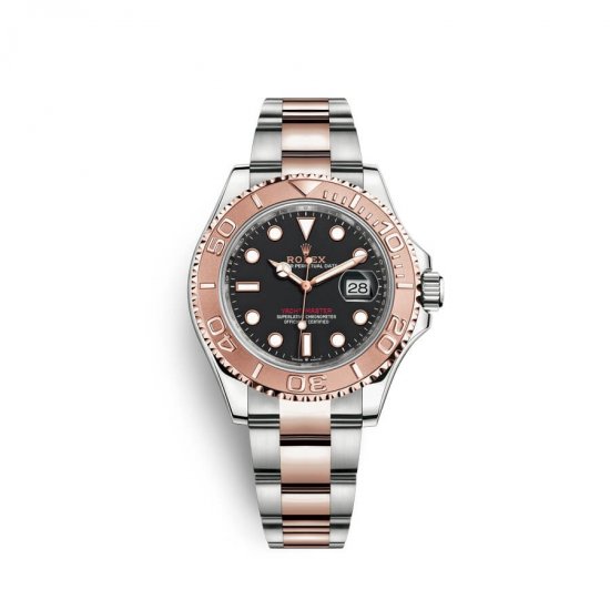 Fake Rolex Yacht-Master 40 Oystersteel 18 ct Everose gold M126621-0002 Black Dial Watch - Click Image to Close