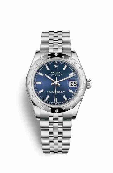 Swiss Replica Rolex Datejust 31 White gold 178344 Blue Dial Watch - Click Image to Close