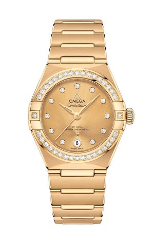 Fake OMEGA Constellation Yellow gold Anti-magnetic 131.55.29.20.58.001 Watch