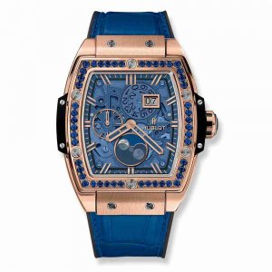 Swiss Replica Hublot Spirit Of Big Bang Moonphase King Gold Dark Blue 42mm 647.OX.5181.LR.1201