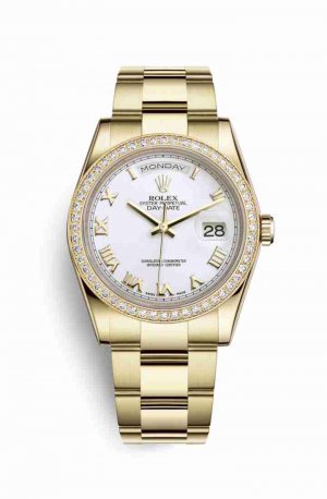 Swiss Replica Rolex Day-Date 36 118348 White Dial Watch