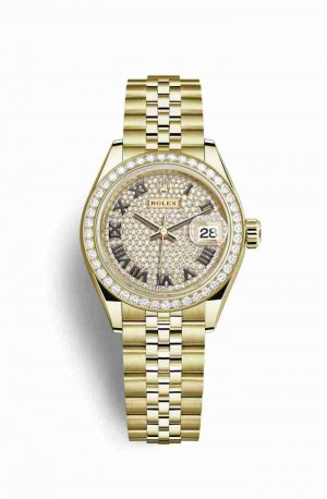 Swiss Replica Rolex Datejust 28 279138RBR Diamond-paved Dial Watch