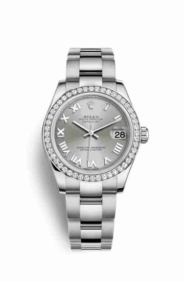 Swiss Replica Rolex Datejust 31 White gold 178384 Rhodium Dial Watch - Click Image to Close