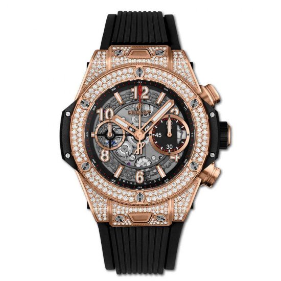 Copy Hublot Big Bang Unico King Gold Pave 42mm - Click Image to Close