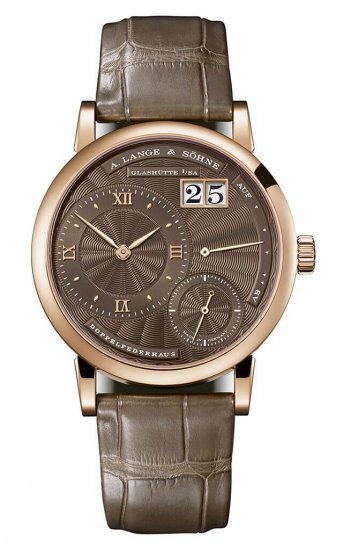 Swiss Replica A. Lange & Sohne 181.037 Kleine Lange 1 Pink Gold/Brown Watch - Click Image to Close