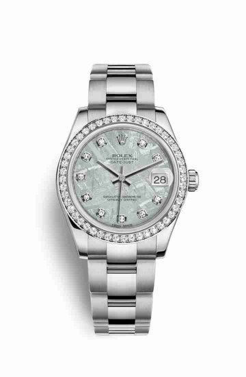 Swiss Replica Rolex Datejust 31 White gold 178384 Meteorite diamonds Watch - Click Image to Close