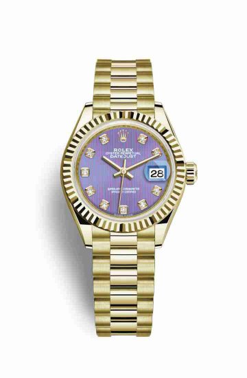 Swiss Replica Rolex Datejust 28 279178 Lavender diamonds Watch - Click Image to Close