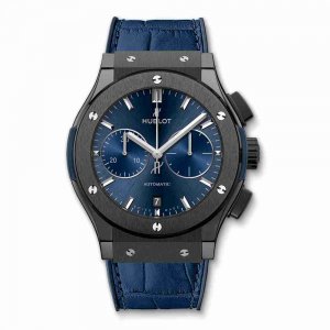 Swiss Replica Hublot Classic Fusion Ceramic Blue Chronograph 45mm 521.CM.7170.LR