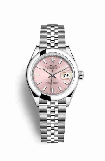 Swiss Replica Rolex Datejust 28 Oystersteel 279160 Pink Dial Watch - Click Image to Close