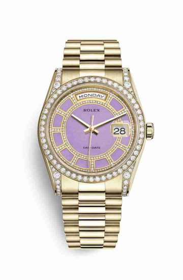 Swiss Replica Rolex Day-Date 36 118388 Carousel of lavender jade Dial Watch - Click Image to Close