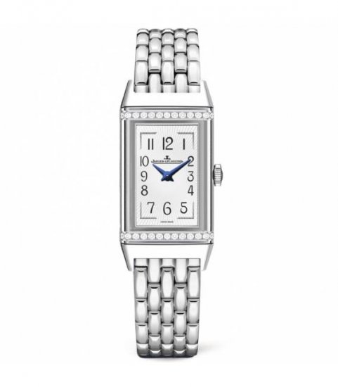 Swiss Replica Jaeger-LeCoultre 3288120 Reverso One Stainless Steel/Diamond/White/Bracelet Watch - Click Image to Close