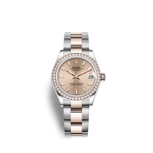 Fake Rolex Datejust 31 Oystersteel 18 ct Everose gold M278381RBR-0009 Rose colour Dial Watch