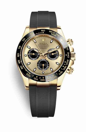 Swiss Replica Rolex Cosmograph Daytona 116518LN Champagne black Dial Watch - Click Image to Close