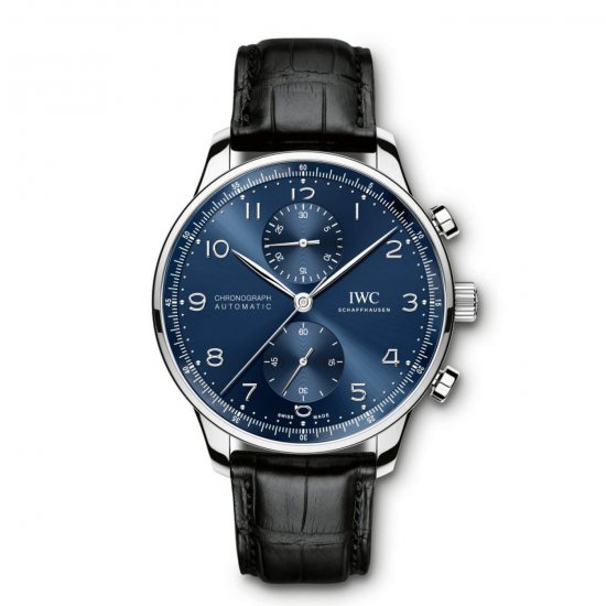 Swiss Replica IWC Portugieser Automatic Chronograph Blue Dial Mens IW371491 Watch - Click Image to Close