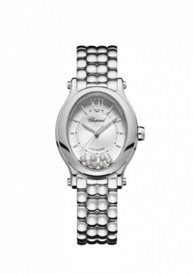 Copy Chopard Happy Sport Oval Stainless Steel And Diamonds Watch - Click Image to Close