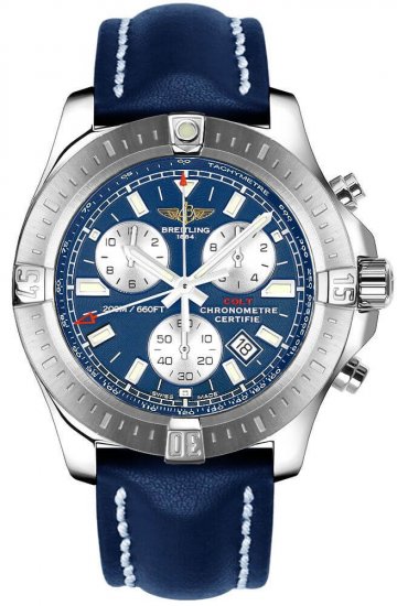 Fake Breitling Colt Chronograph Blue Dial Men's A7338811/C905/105X/A20BA.1 Watch - Click Image to Close