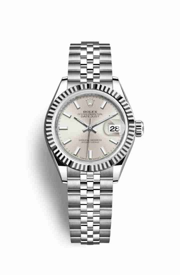 Swiss Replica Rolex Datejust 28 White gold 279174 Silver Dial Watch - Click Image to Close