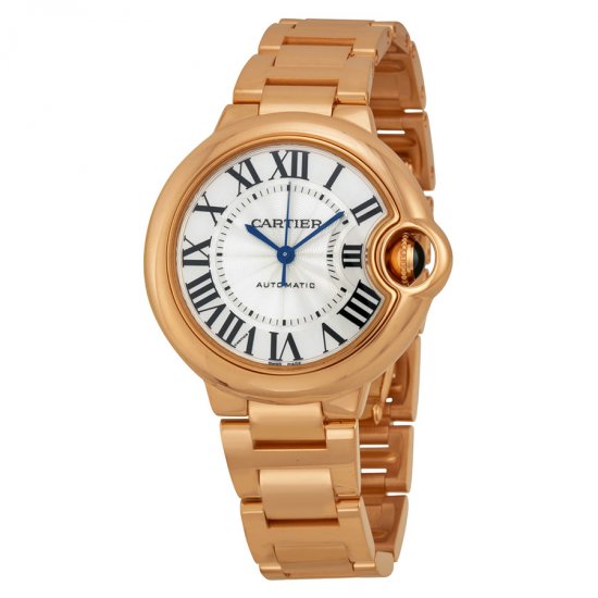 Cartier Ballon Bleu Silver Dial 18kt Rose Gold Ladies replica Wa - Click Image to Close