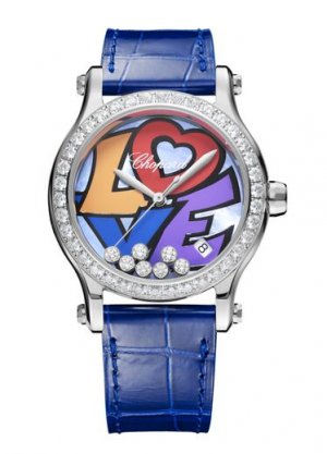 Copy Chopard Happy Love Stainless Steel & Diamonds 278559-3021