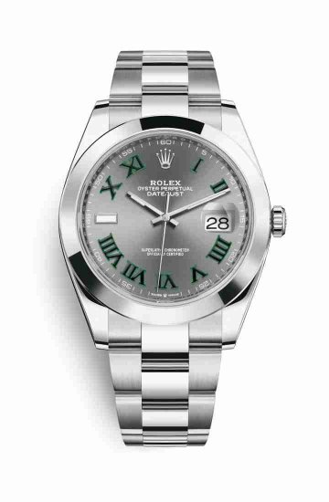 Swiss Replica Rolex Datejust 41 Oystersteel 126300 Slate Dial Watch - Click Image to Close