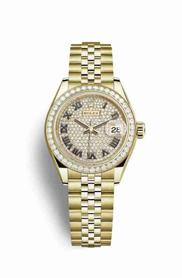 Swiss Replica Rolex Datejust 28 279138RBR Diamond-paved Dial Watch - Click Image to Close