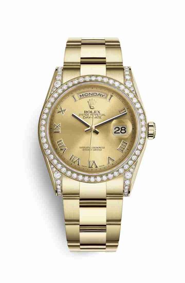 Swiss Replica Rolex Day-Date 36 118388 Champagne Dial Watch - Click Image to Close