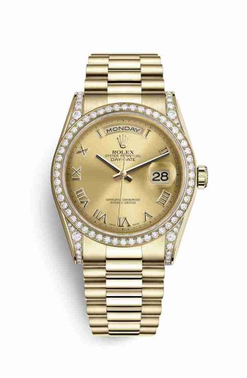 Swiss Replica Rolex Day-Date 36 118388 Champagne Dial Watch - Click Image to Close