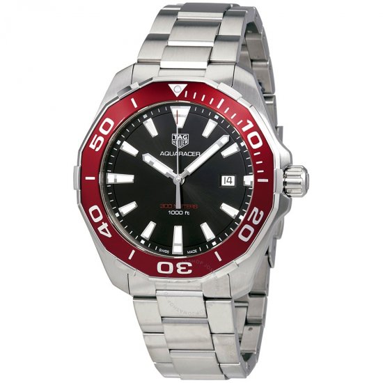 Swiss Replica Tag Heuer Aquaracer Black Dial Stainless Steel Mens Watch - Click Image to Close