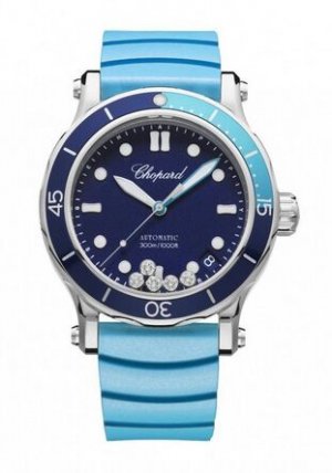 Swiss Replica Chopard Happy Ocean Stainless Steel & Diamonds Ladies 278587-3001