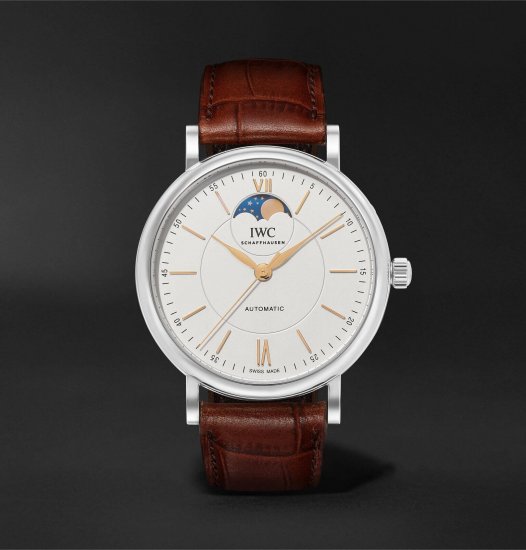 Copy IWC Portofino Automatic Moon Phase Silver Dial Men's IW459401 Watch - Click Image to Close