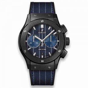 Swiss Replica Hublot Classic Fusion Chronograph Italia Independent Pinstripe Ceramic 45mm 521.CM.2707.NR.ITI18