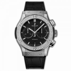 Swiss Replica Hublot Chronograph Titanium Diamonds 45mm Classic Fusiones 521.NX.1171.LR.1104