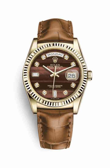 Swiss Replica Rolex Day-Date 36 118138 Bulls eye diamonds Watch - Click Image to Close