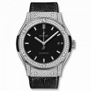 Swiss Replica Hublot Titanium Pavé 45mm Classic Fusion Diamondes 511.NX.1171.LR.1704