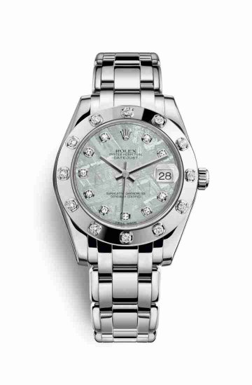 Swiss Replica Rolex Pearlmaster 34 81319 Meteorite diamonds Watch - Click Image to Close