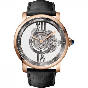 Copy Cartier Rotonde de Cartier Astrotourbillon WHRO0041 Rose Gold Watch