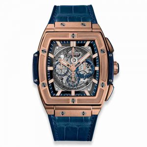 Swiss Replica Hublot Spirit of Big Bang King Gold Blue 45mm 601.OX.7180.LR