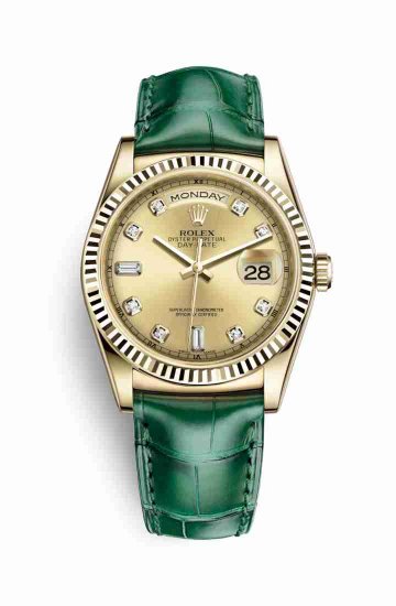 Swiss Replica Rolex Day-Date 36 118138 Champagne diamonds Watch - Click Image to Close